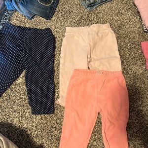 Bundle of 3 carters pants 6-9 month